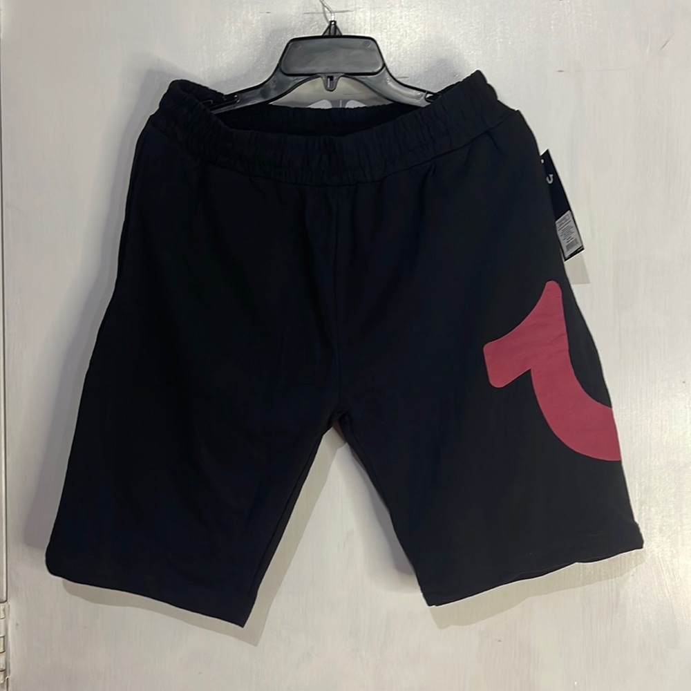 True Religion Brand Jeans Lounge Wear Men Shorts Size Medium Color Black